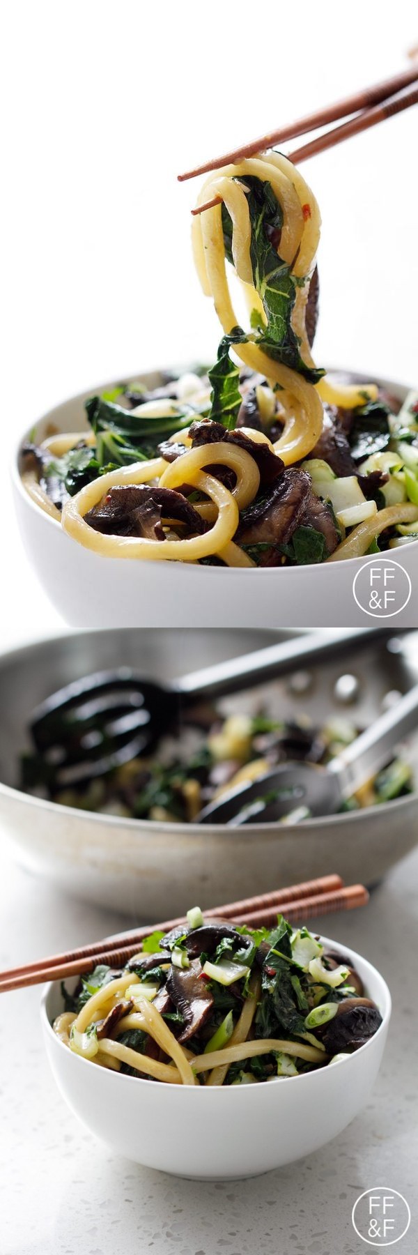 Bok Choy and Mushrooms with Udon Noodles