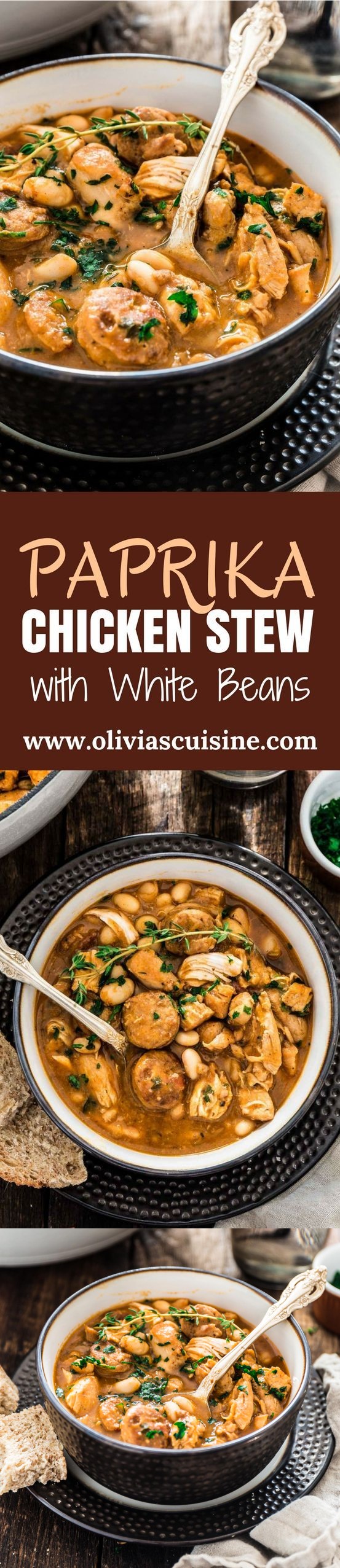 Brazilian Paprika Chicken Stew with White Beans