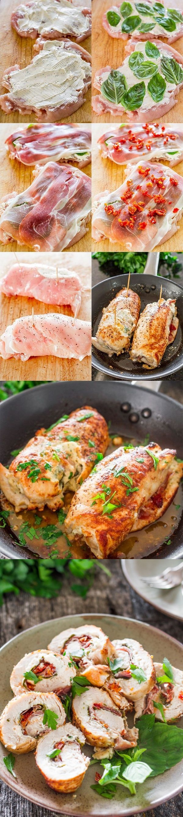 Cheese and Prosciutto Stuffed Chicken Breasts