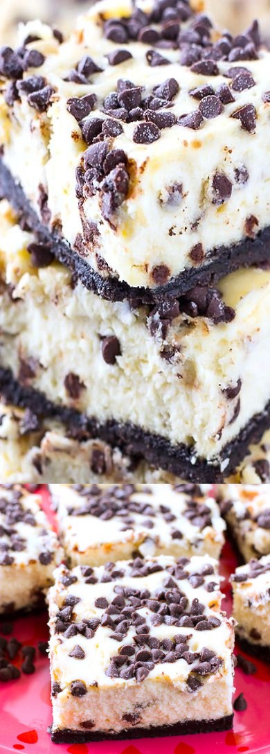 Chocolate Chip Oreo Cheesecake Bars