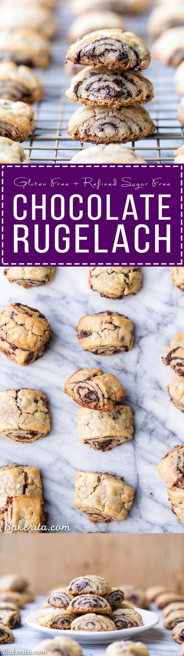 Chocolate Rugelach (Gluten Free + Refined Sugar Free