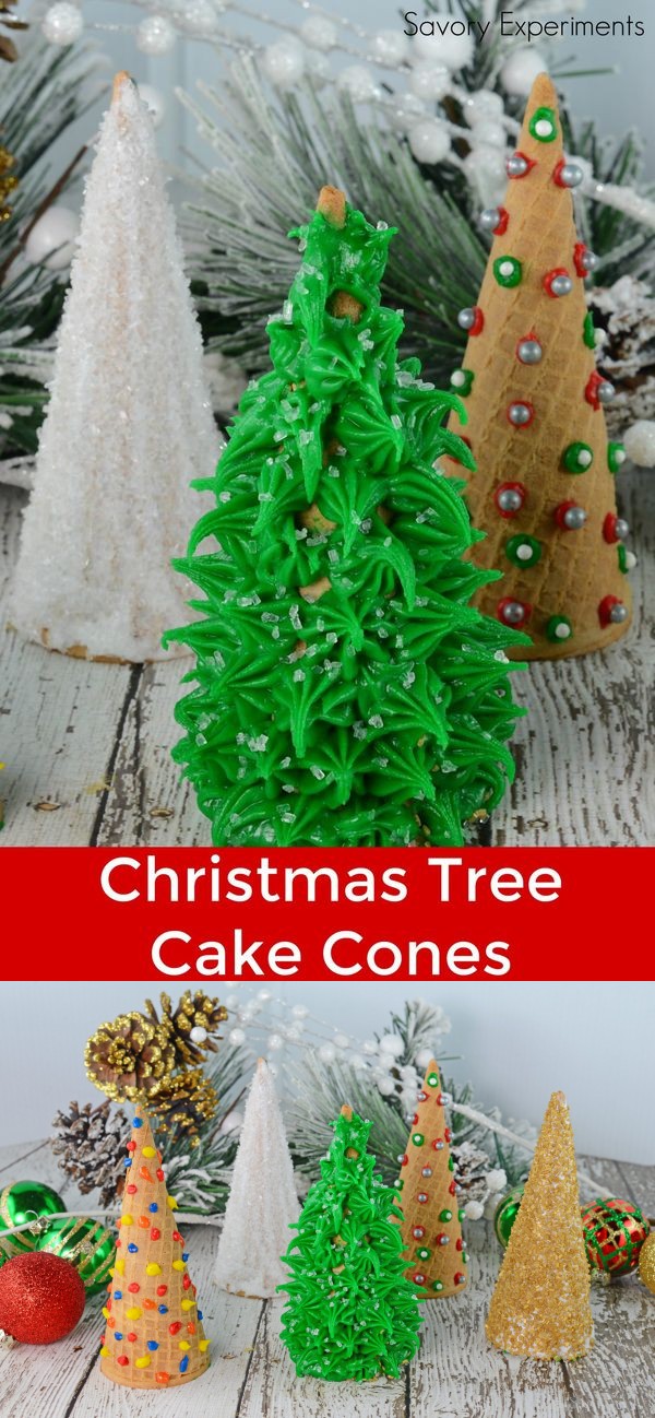 Christmas Tree Cake Cones