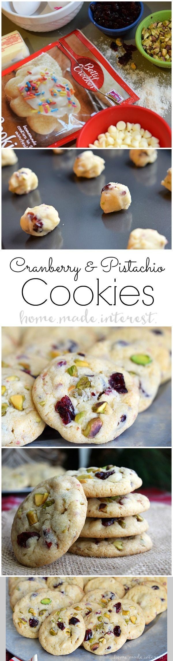 Cranberry and Pistachio Cookies