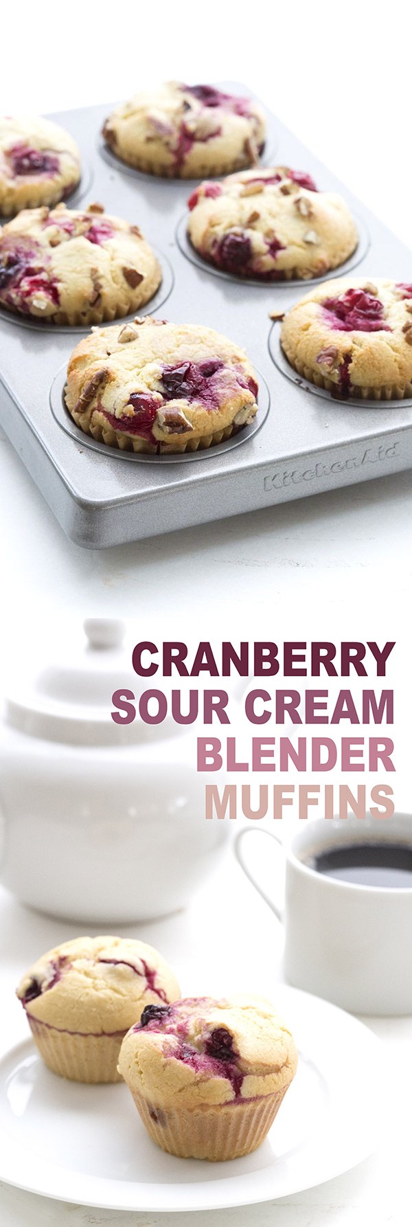 Cranberry Sour Cream Blender Muffins