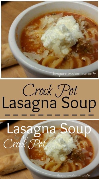 Crock Pot Lasagna Soup