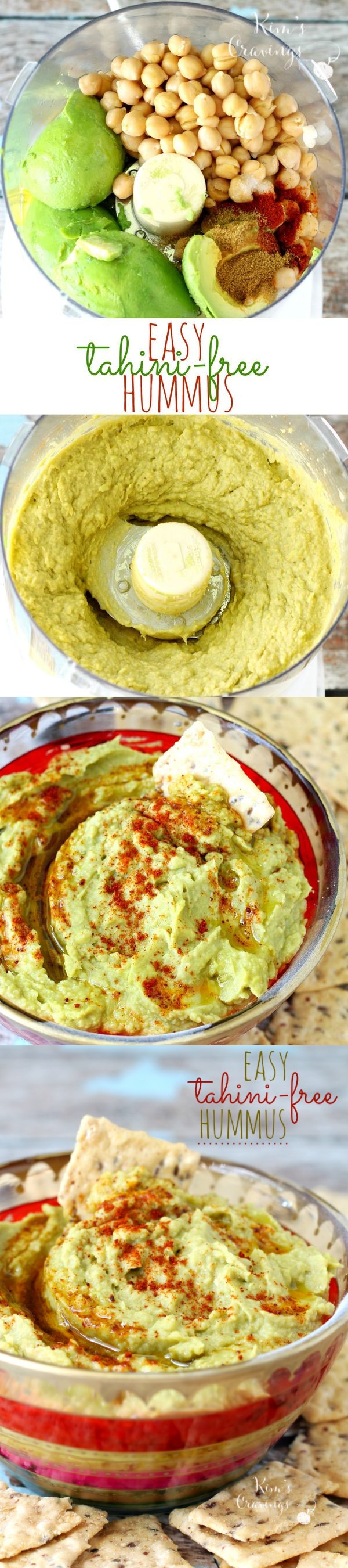 Easy Tahini-Free Avocado Hummus