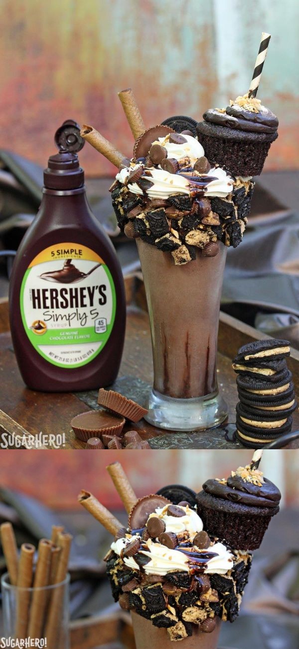 Epic Chocolate Peanut Butter Milkshakes