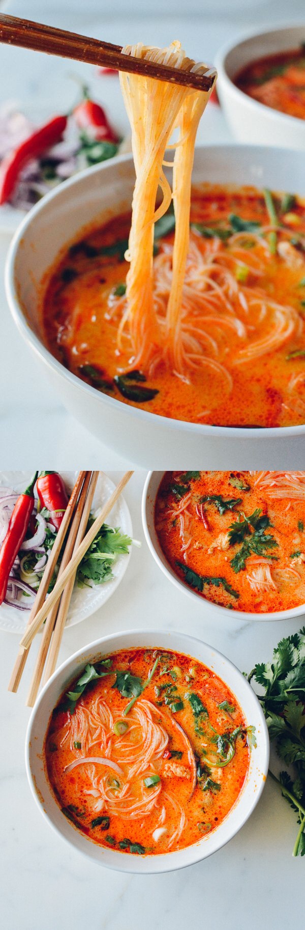 15 Minute Coconut Curry Noodle Soup