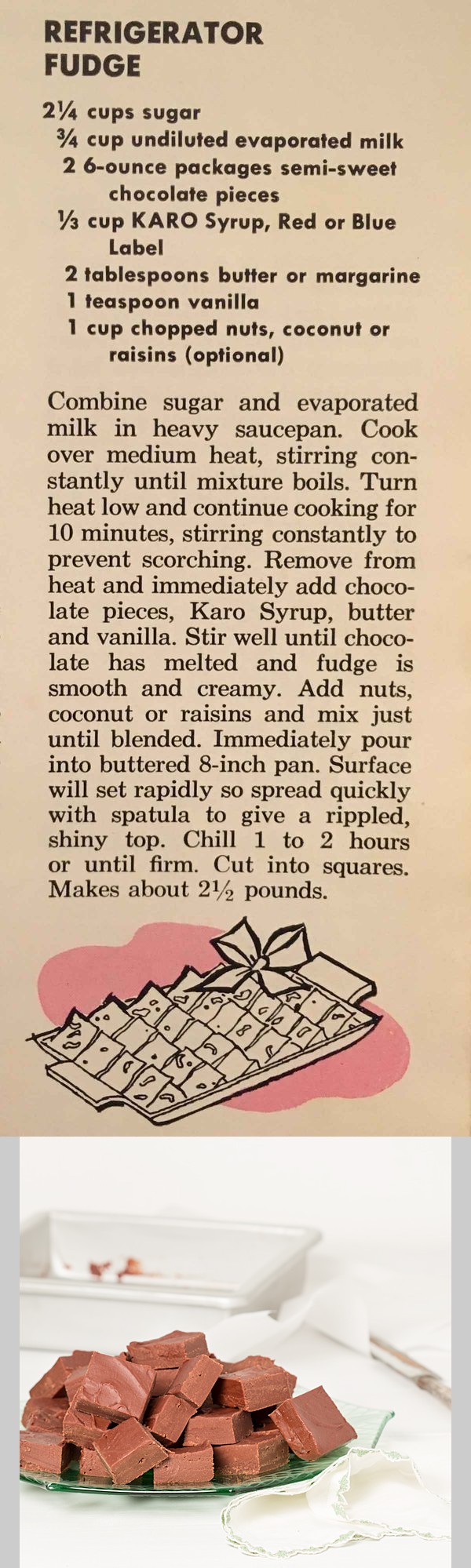 1950’s Simple Rich Refrigerator Fudge