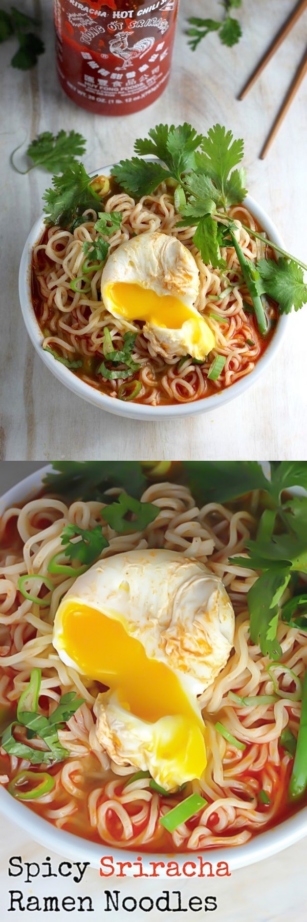 20-Minute Spicy Sriracha Ramen Noodle Soup