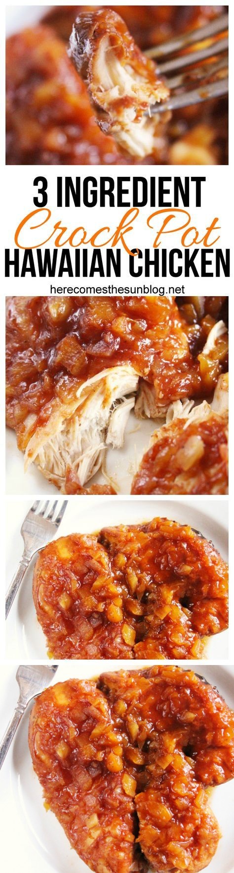 3 Ingredient Crock Pot Hawaiian Chicken