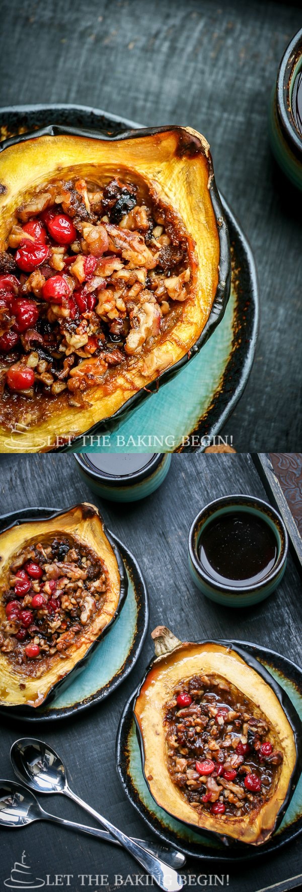 Acorn Squash with Walnuts & Cranberry