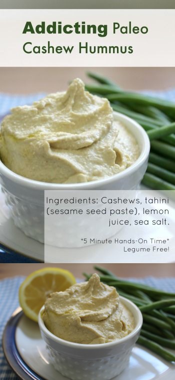 Addicting Paleo Cashew Hummus (Paleo, low carb