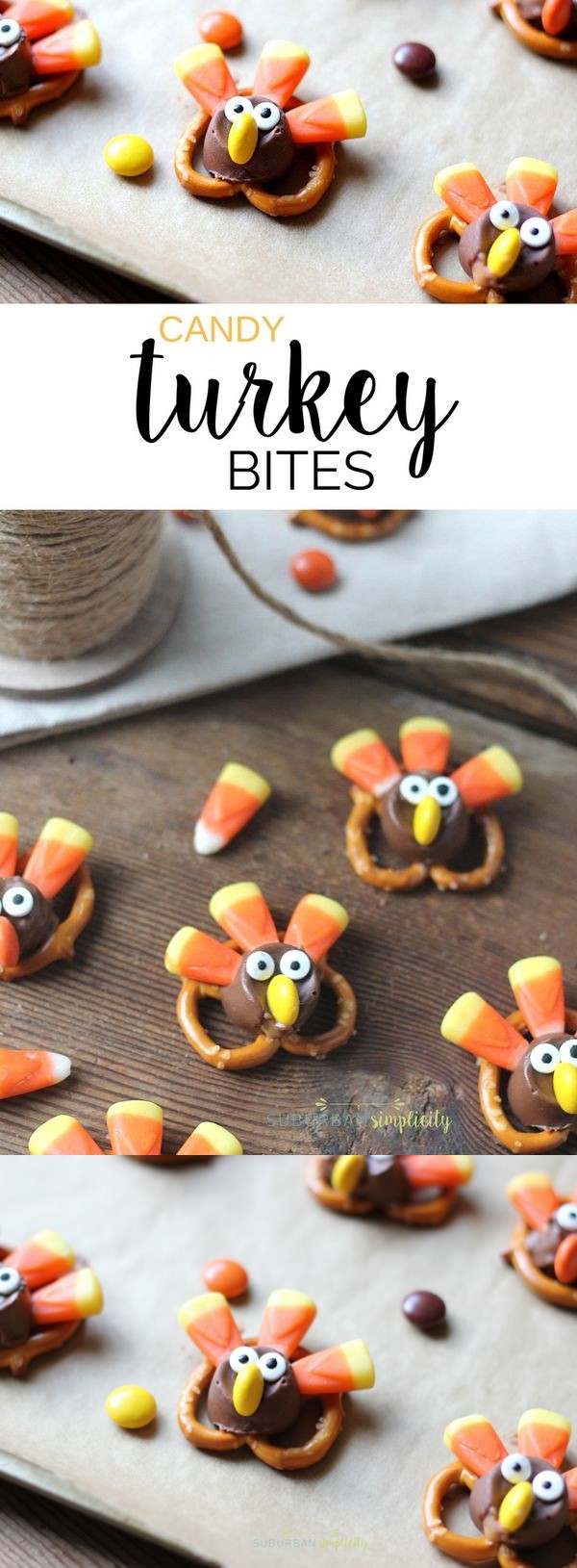 Adorable Candy Pretzel Turkey Bites