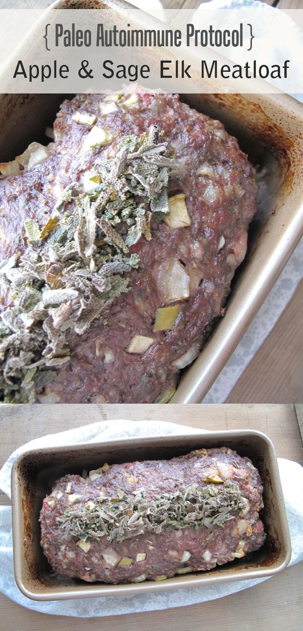 AIP / Paleo Apple and Sage Elk meatloaf