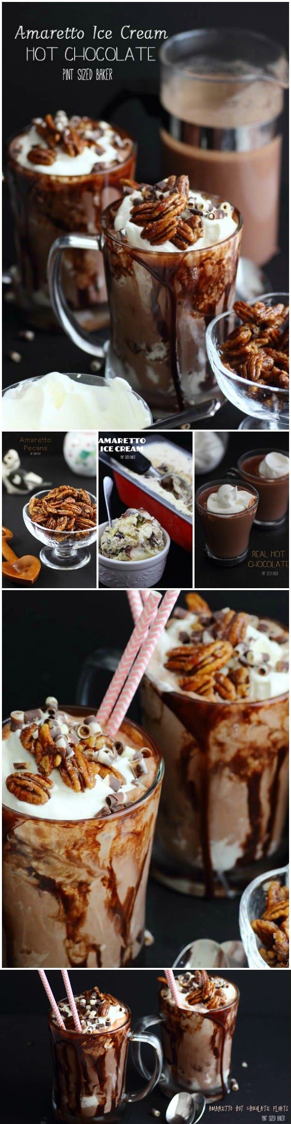 Amaretto Hot Chocolate Floats