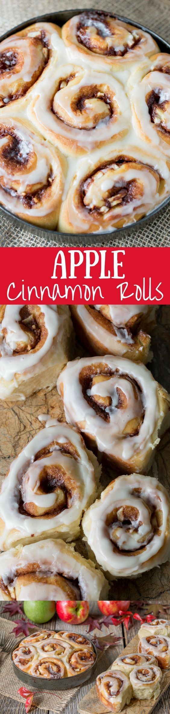 Apple Cinnamon Rolls with Apple Cider Glaze