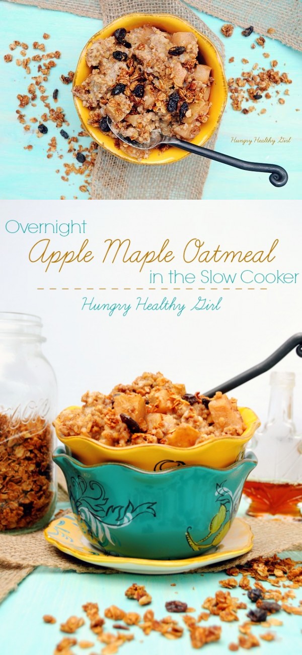 Apple Maple Oatmeal in the Slow Cooker