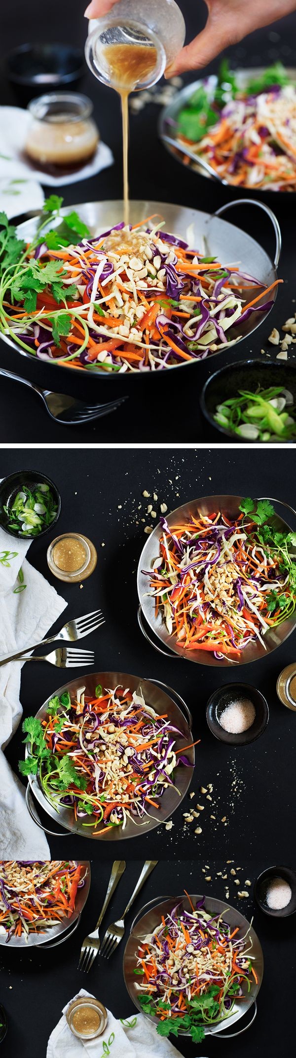 Asian Slaw With Peanut-Ginger Dressing