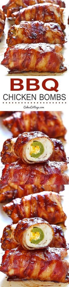 Bacon BBQ Chicken Bombs