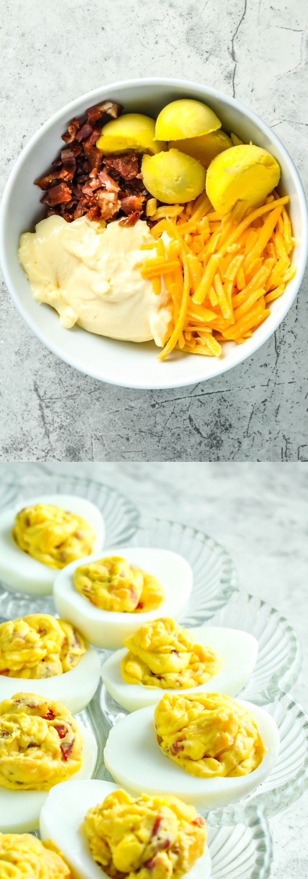 Bacon Cheddar Deviled Eggs