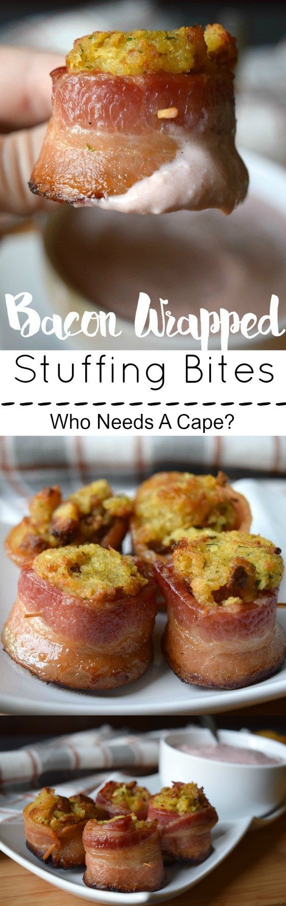 Bacon Wrapped Stuffing Bites