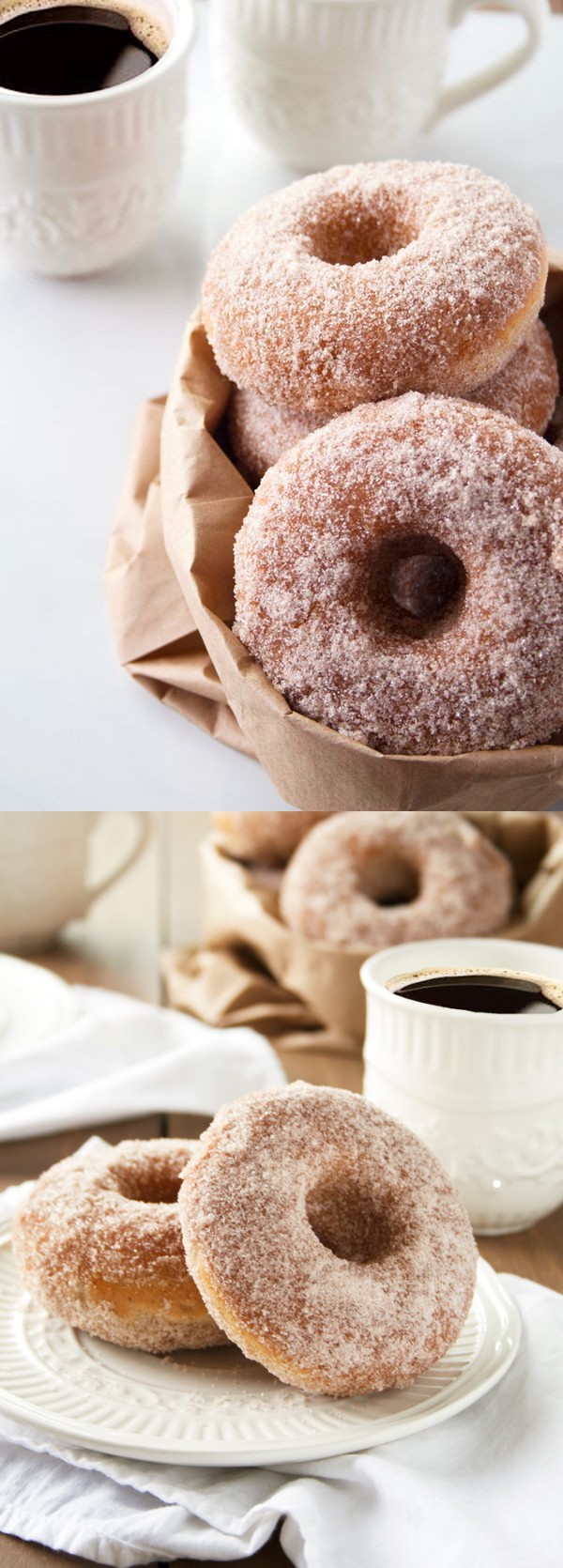 Baked Cinnamon and Sugar Donuts