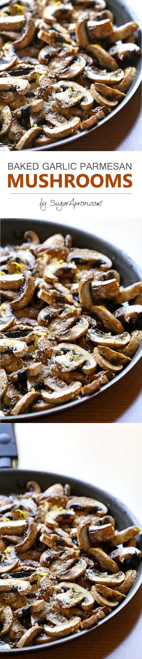 Baked Garlic Parmesan Mushrooms