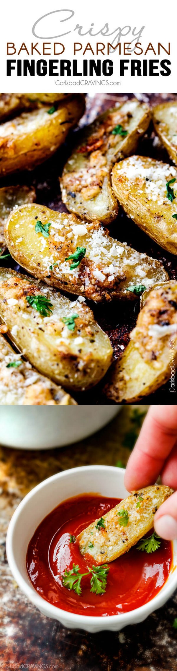 Baked Parmesan Fingerling Potato Fries