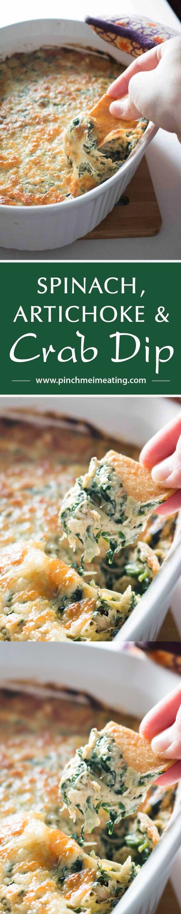 Baked Spinach, Artichoke, and Crab Dip