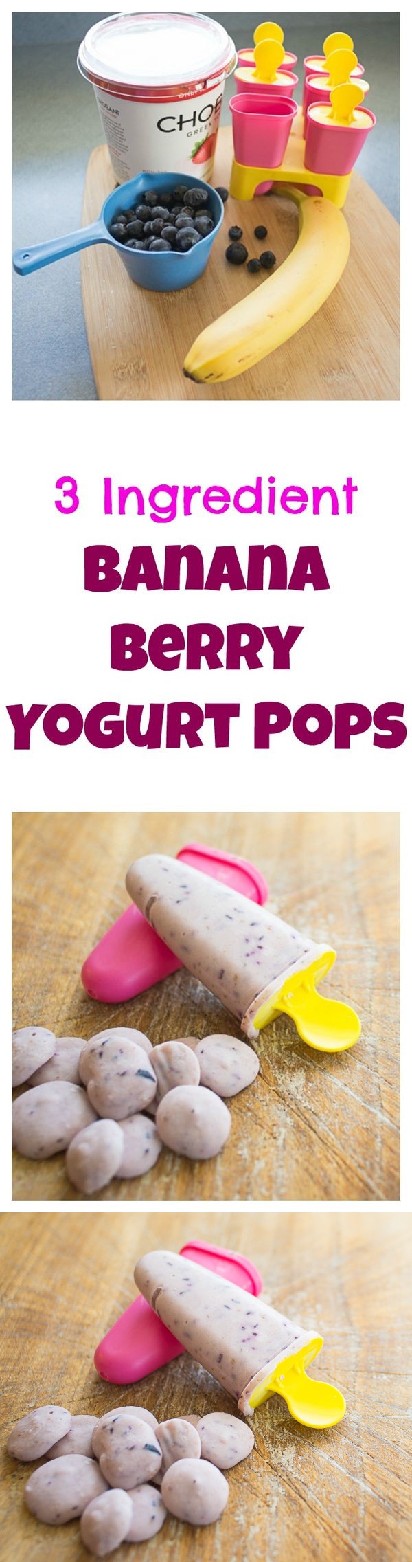 Banana Berry Yogurt Pops