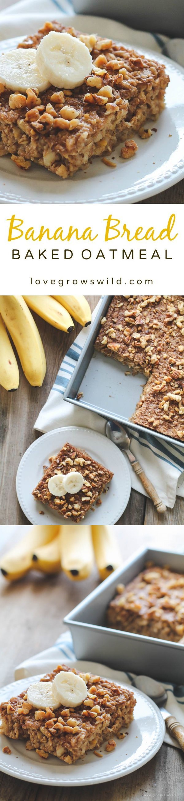 Banana Bread Baked Oatmeal