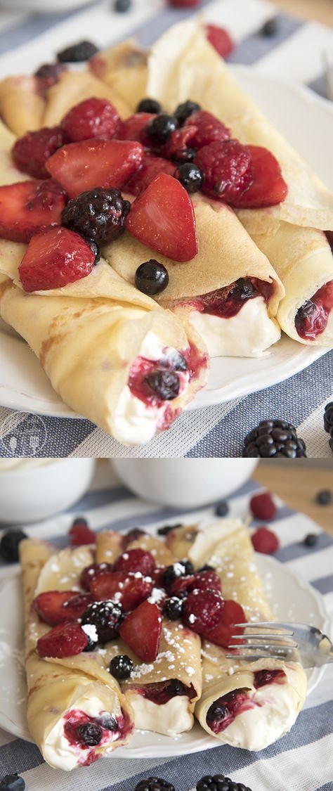 Berries and Cream Crepes