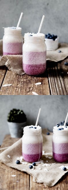 Blueberry Coconut Layered Smoothie