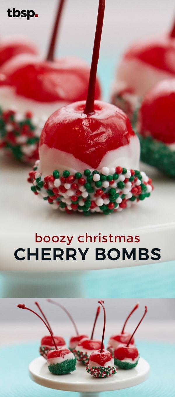 Boozy Christmas Cherry Bombs
