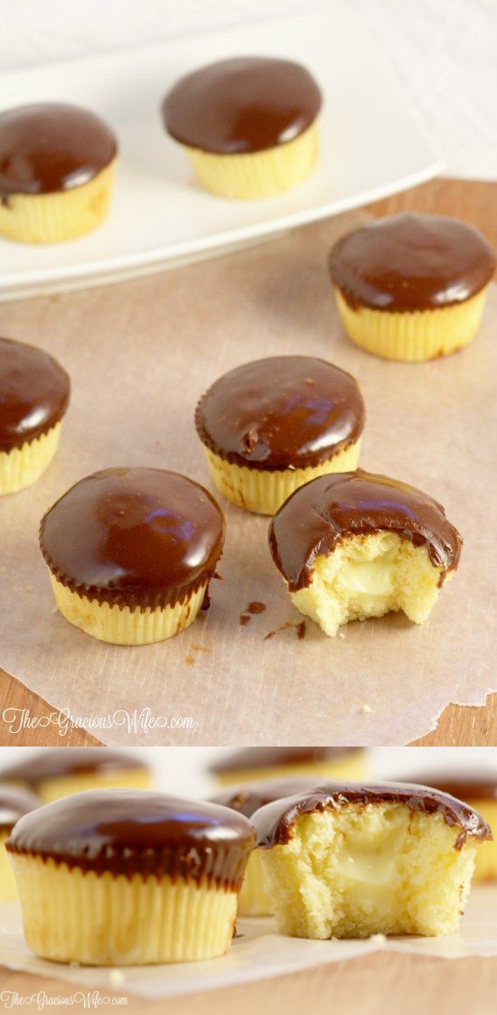 Boston Cream Pie Cupcakes