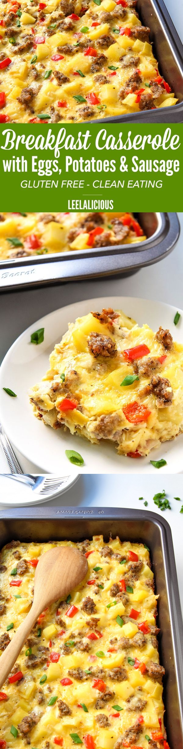 Breakfast Casserole with Eggs, Potatoes and Sausage