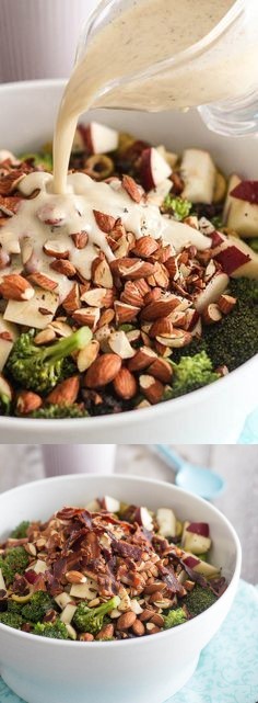 Broccoli Apple and Almond Salad