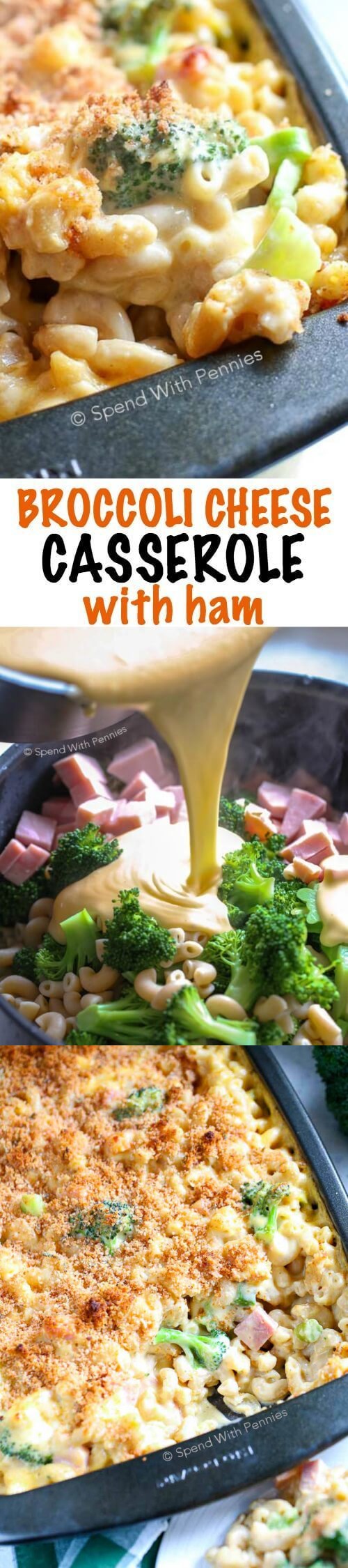 Broccoli Cheese Casserole with Ham