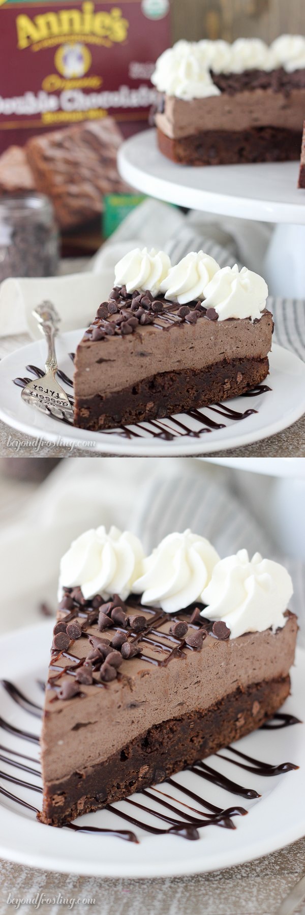 Brownie Bottom Chocolate Mousse Cake