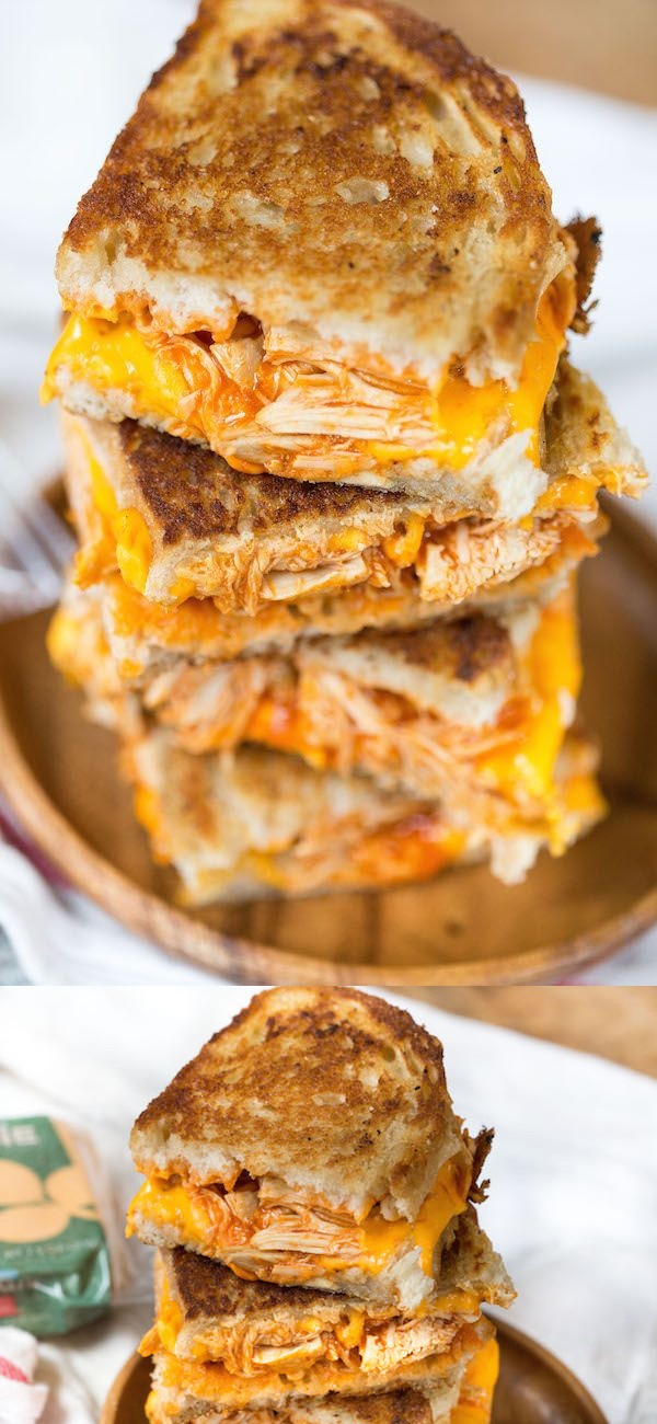 Buffalo Chicken Grilled Cheese Sandwiches