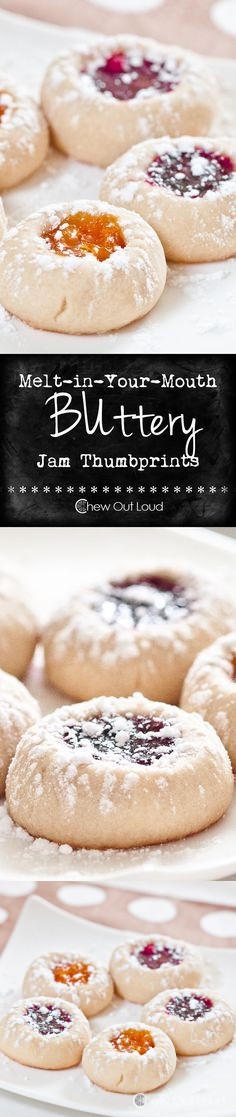 Buttery Jam Thumbprint Cookies