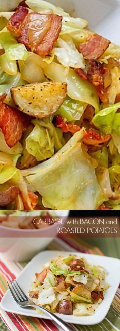 Cabbage with Bacon and Roasted Potatoes