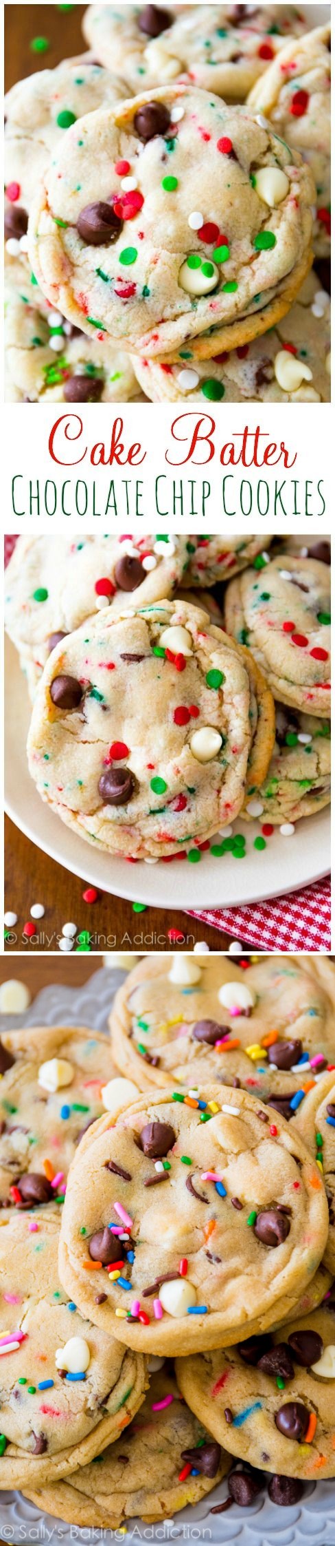 Cake Batter Chocolate Chip Cookies