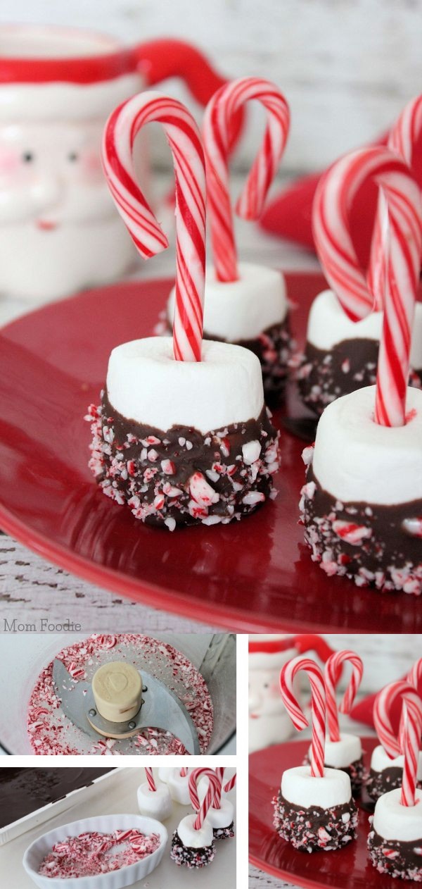 Candy Cane Marshmallows for Your Hot Cocoa