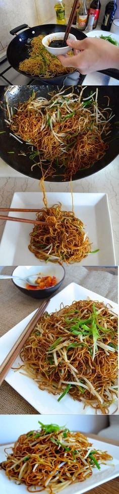 Cantonese soy sauce pan-fried noodles