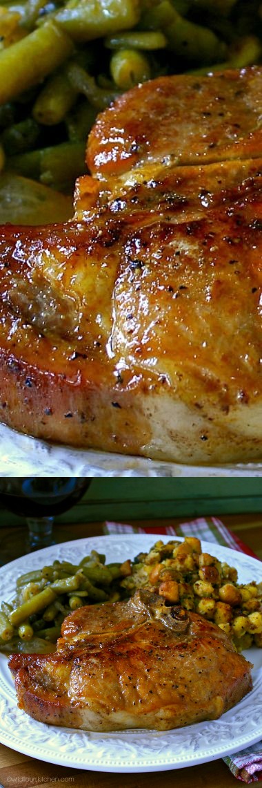 Cast Iron Skillet Garlic & Brown Sugar Pork Chops