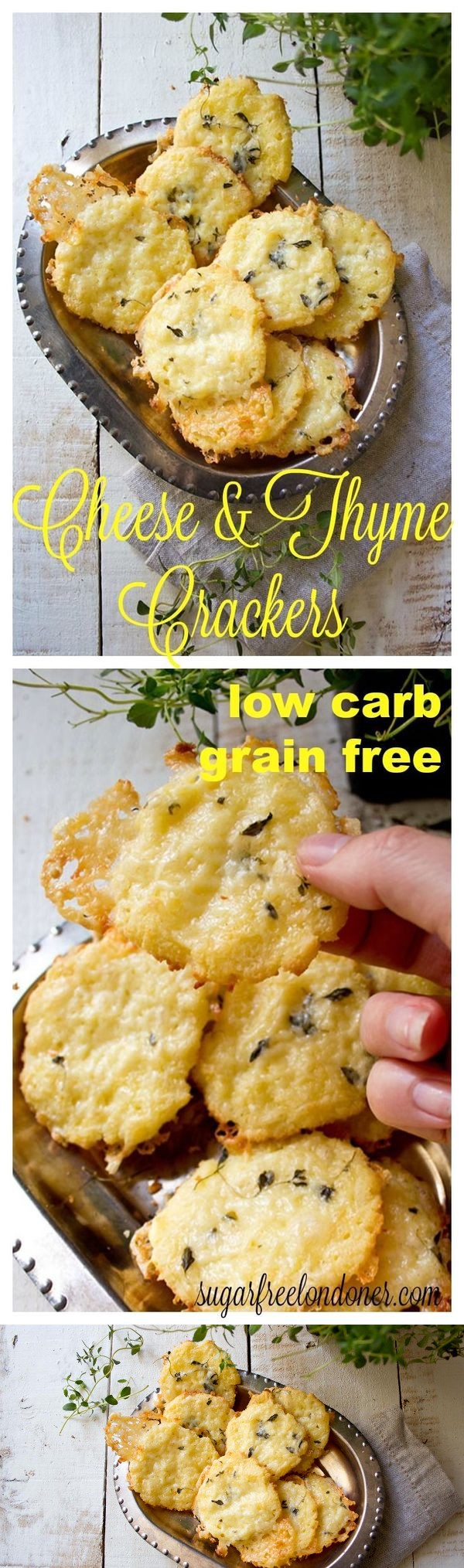 Cheese Thyme Crackers (gluten free / low carb