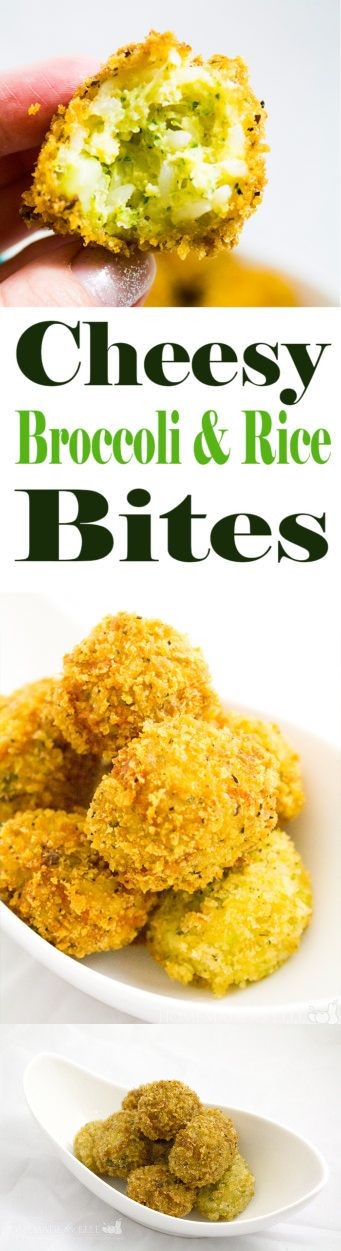 Cheesy Broccoli and Rice Bites