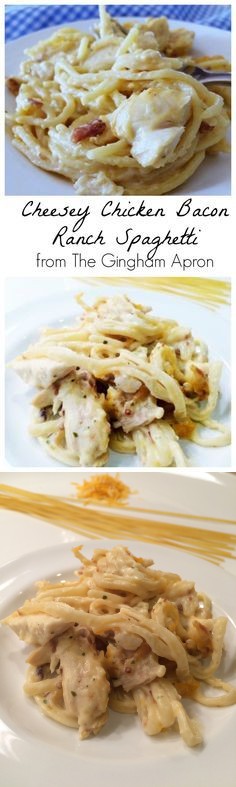 Cheesy Chicken Bacon Ranch Spaghetti